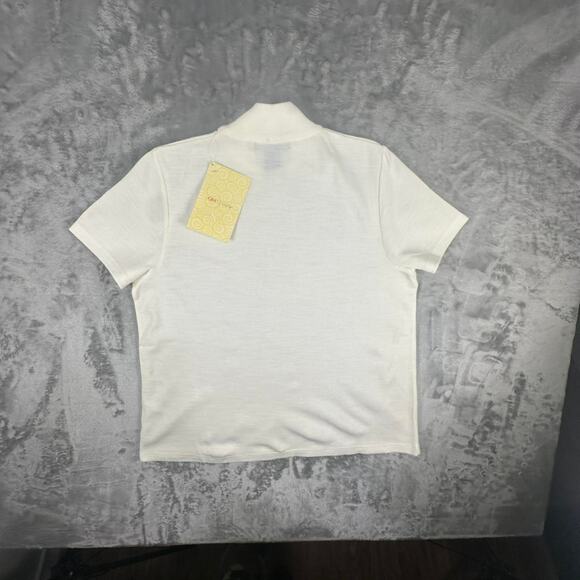 Deadstock Nina Leonard White Shirt-sleeve Turtleneck Sweater Size XL - Picture 6 of 8